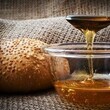 Broodje honing met amandelen